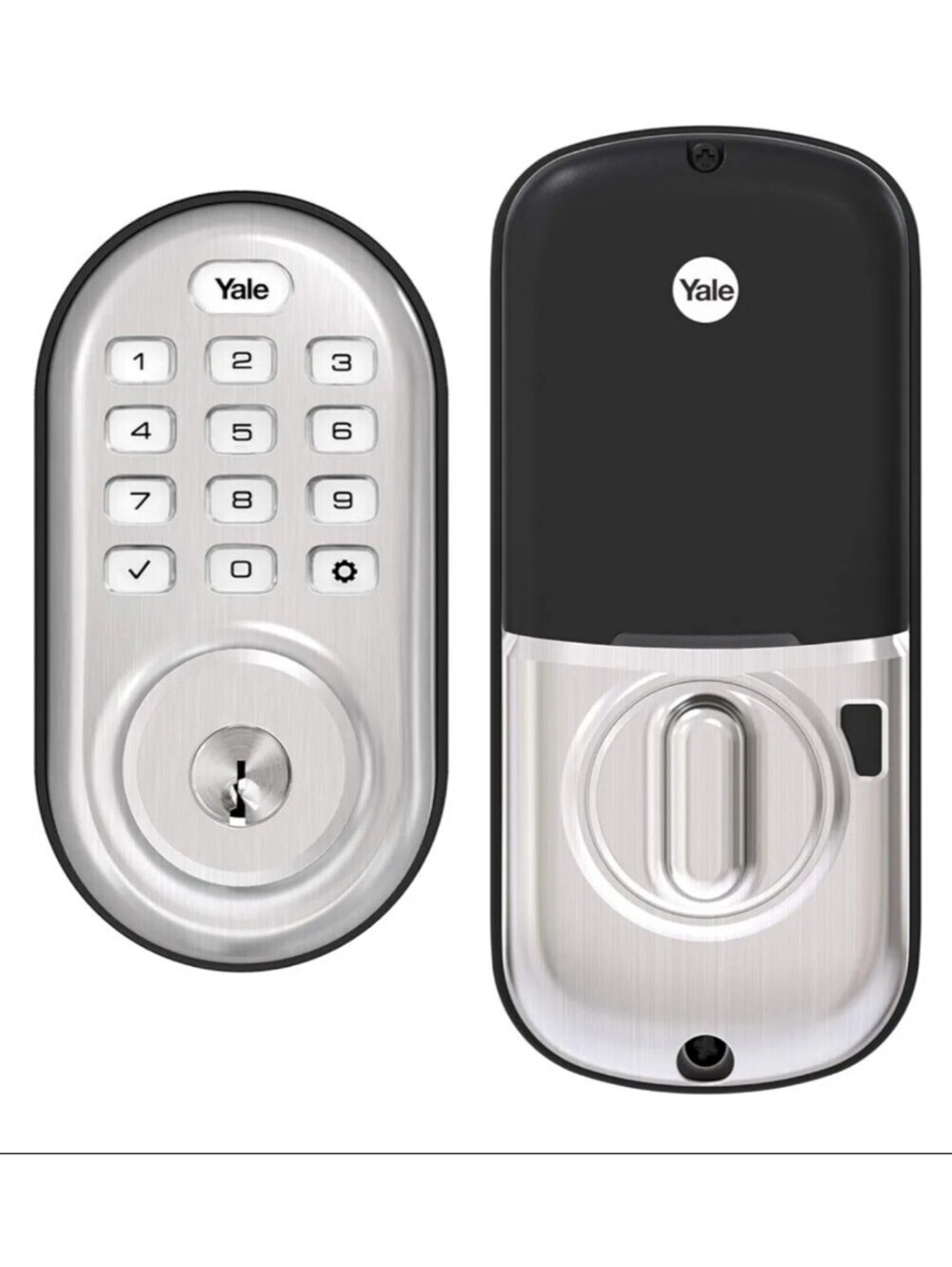 NEW Yale Assure Lock Keypad Keyed Deadbolt Satin Nickel YRD216-NR-619